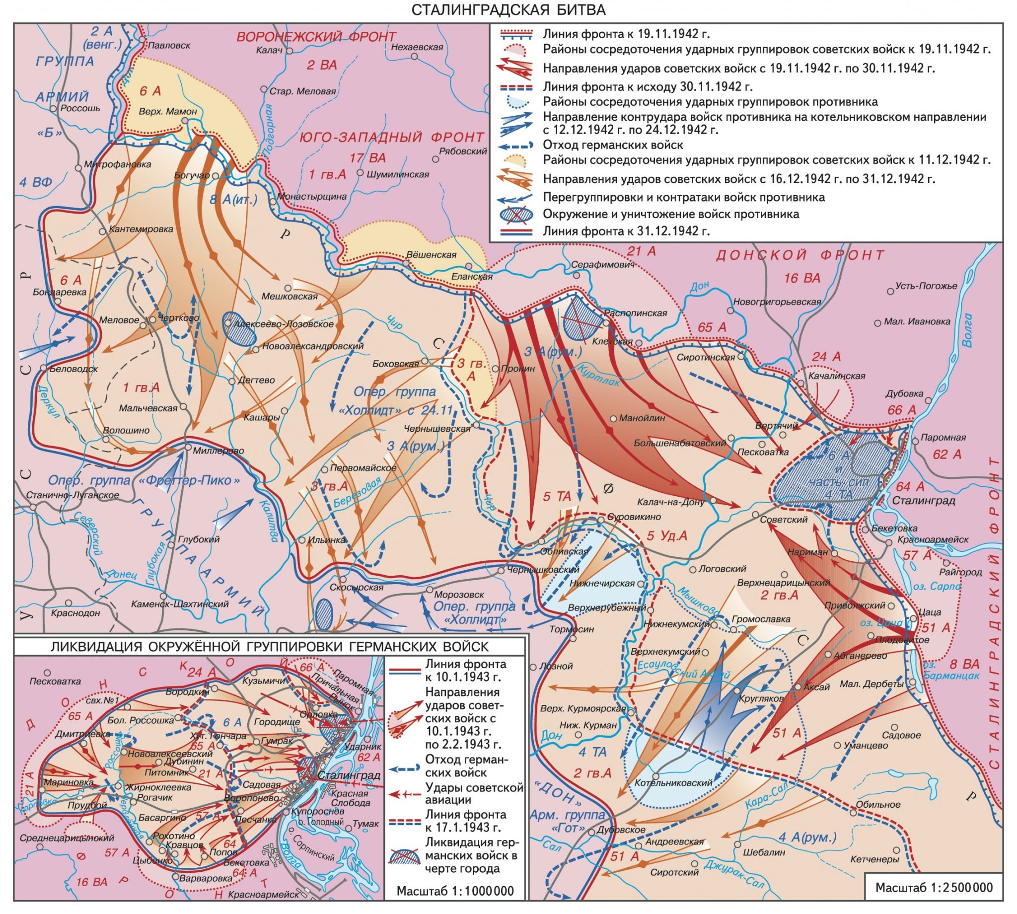 1943 событие на фронте. Карта Сталинградской битвы 1942-1943 в хорошем качестве. Карта Сталинградской битвы 1942 года. Карта боев под Сталинградом в 1942. Сталинградская битва карта 1943.